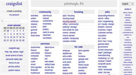 craigslist provides local classifieds and forums for jobs, housing, for sale, services, local community, and events. . Craigslist craigslist pittsburgh